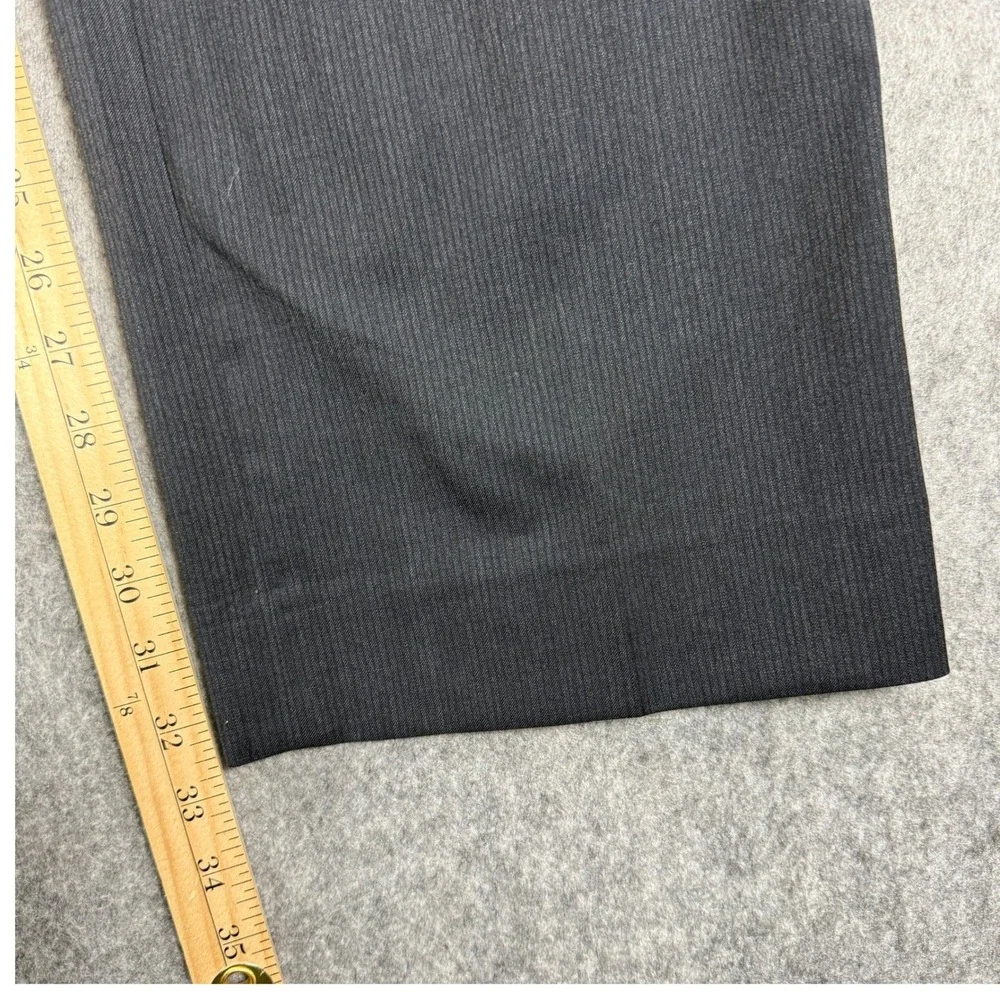 Banana Republic Mens Dress Pants 37x32 Classic‎ Fit Wool Blend Navy Micro Stripe